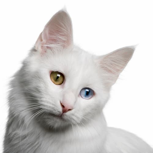 schöne weiße Katze